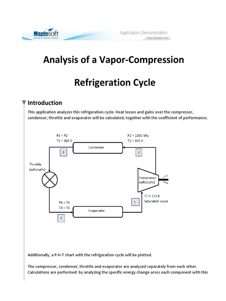 analysis of a refrigeration cycle with coolprop.pdf Refrigeration