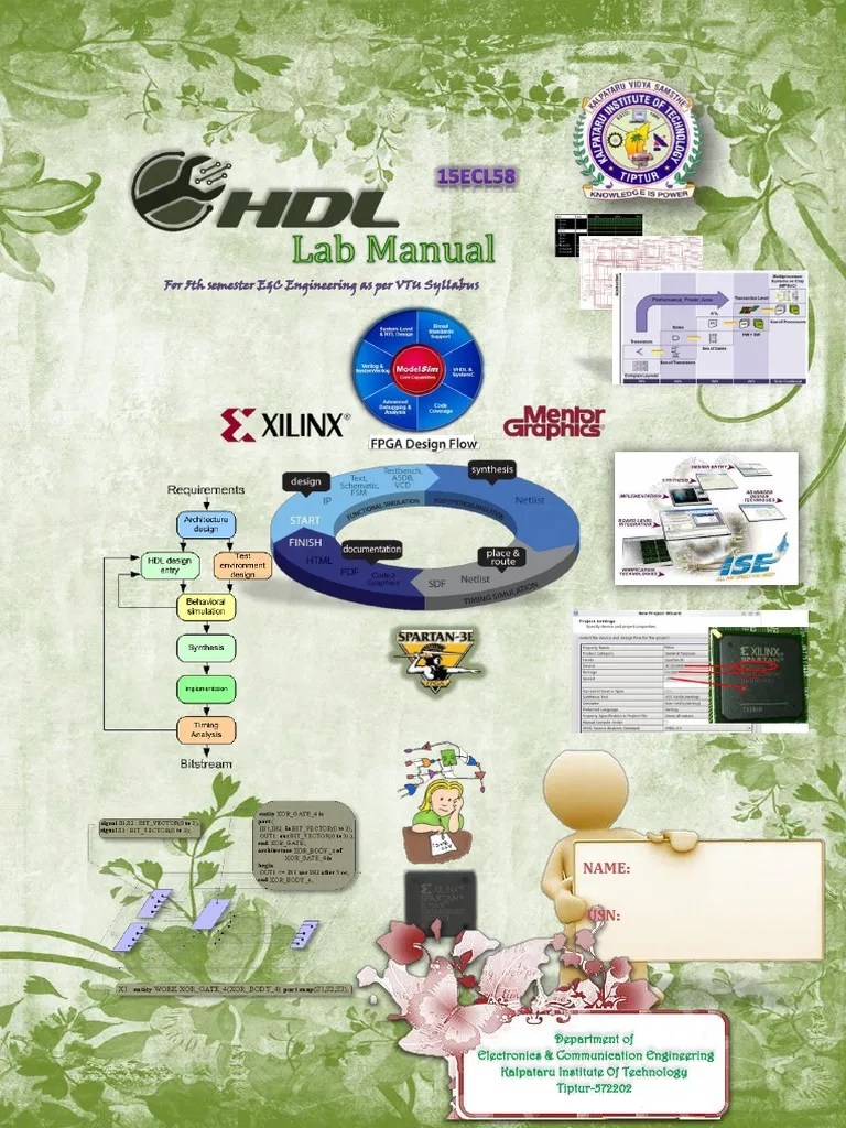 HDL Lab Manual, VTU 2018 PDF