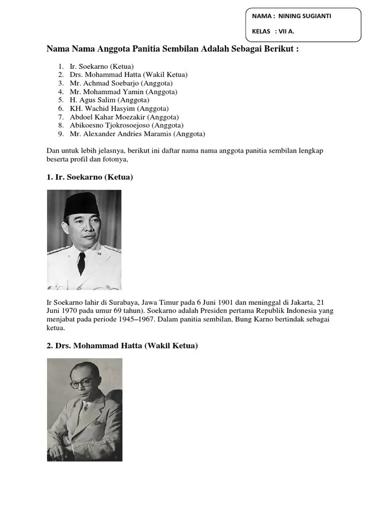 Panitia Sembilan | PDF