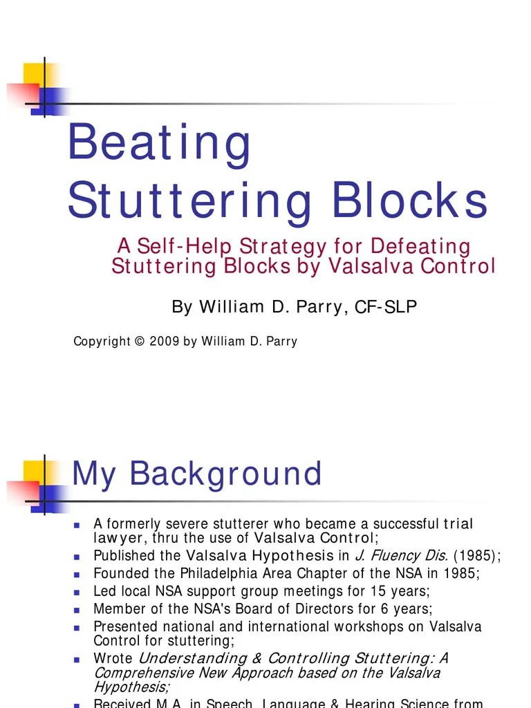 Beating Stuttering Blocks Larynx Stuttering