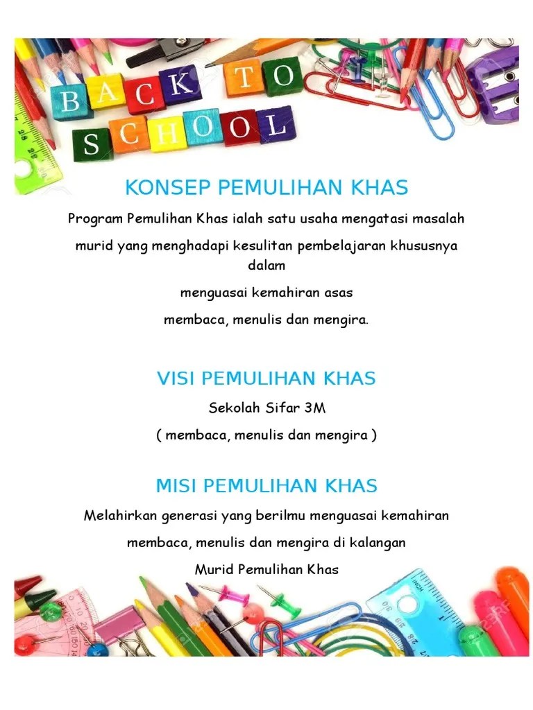 Visi Misi Kelas Pemulihan | PDF