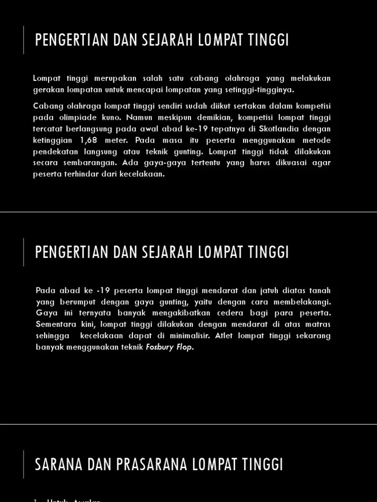 Atletik Lompat Tinggi | PDF