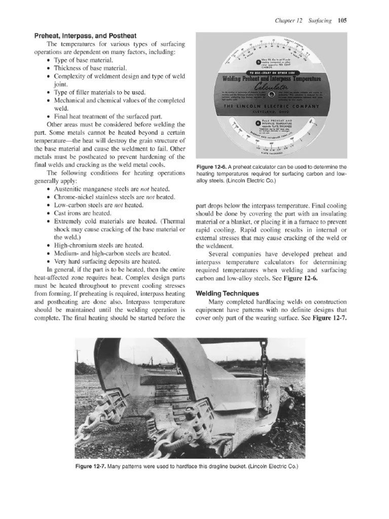 Lincoln Weld Preheat Calculator