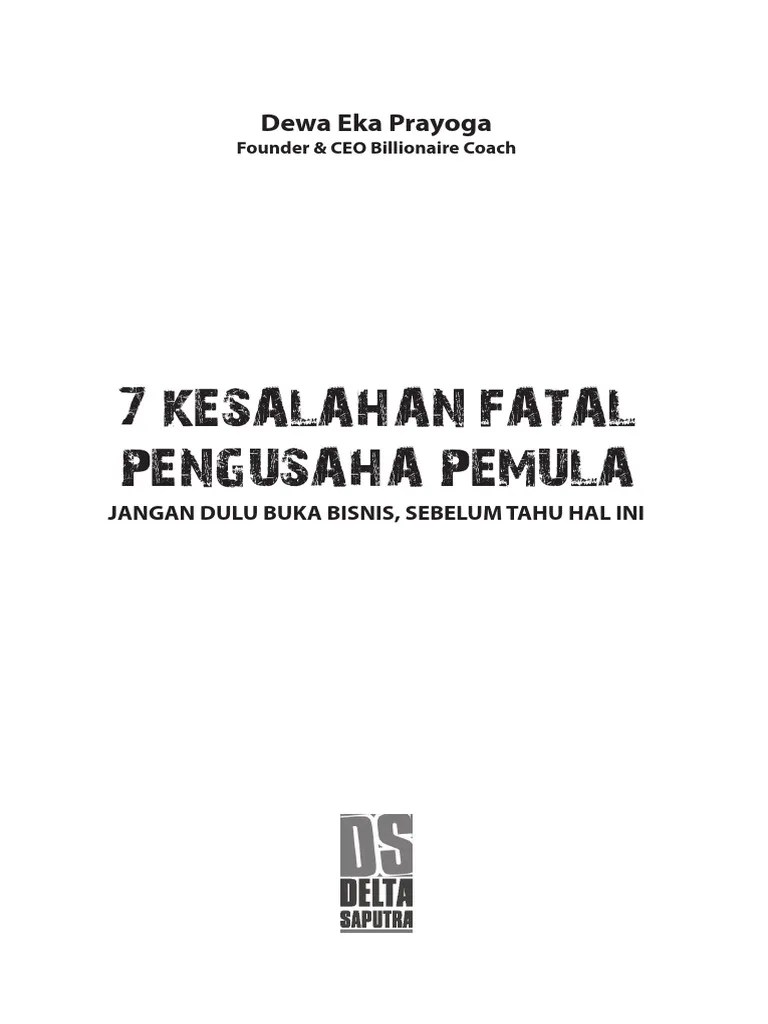 Ebook 7 Kesalahan Fatal Pengusaha Pemula [PDF}