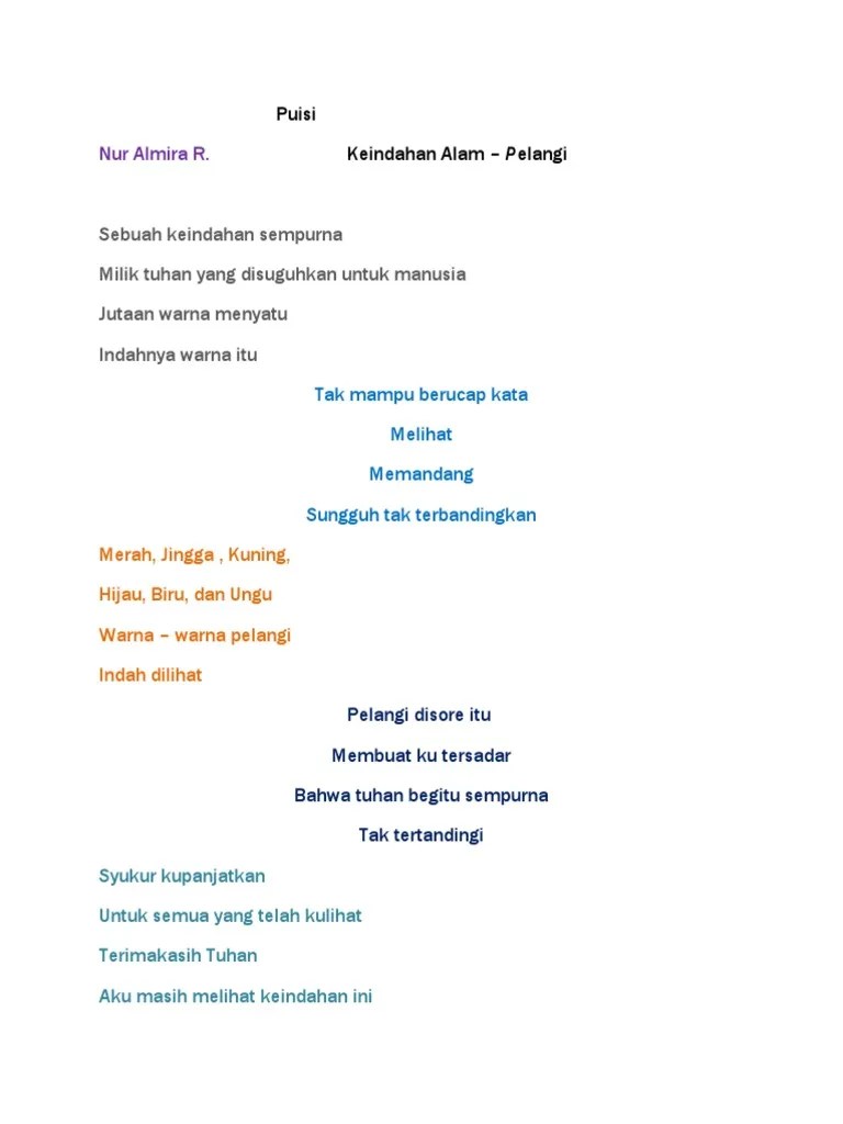 Puisi Bahasa Sunda Tentang Keindahan Alam – Nasi