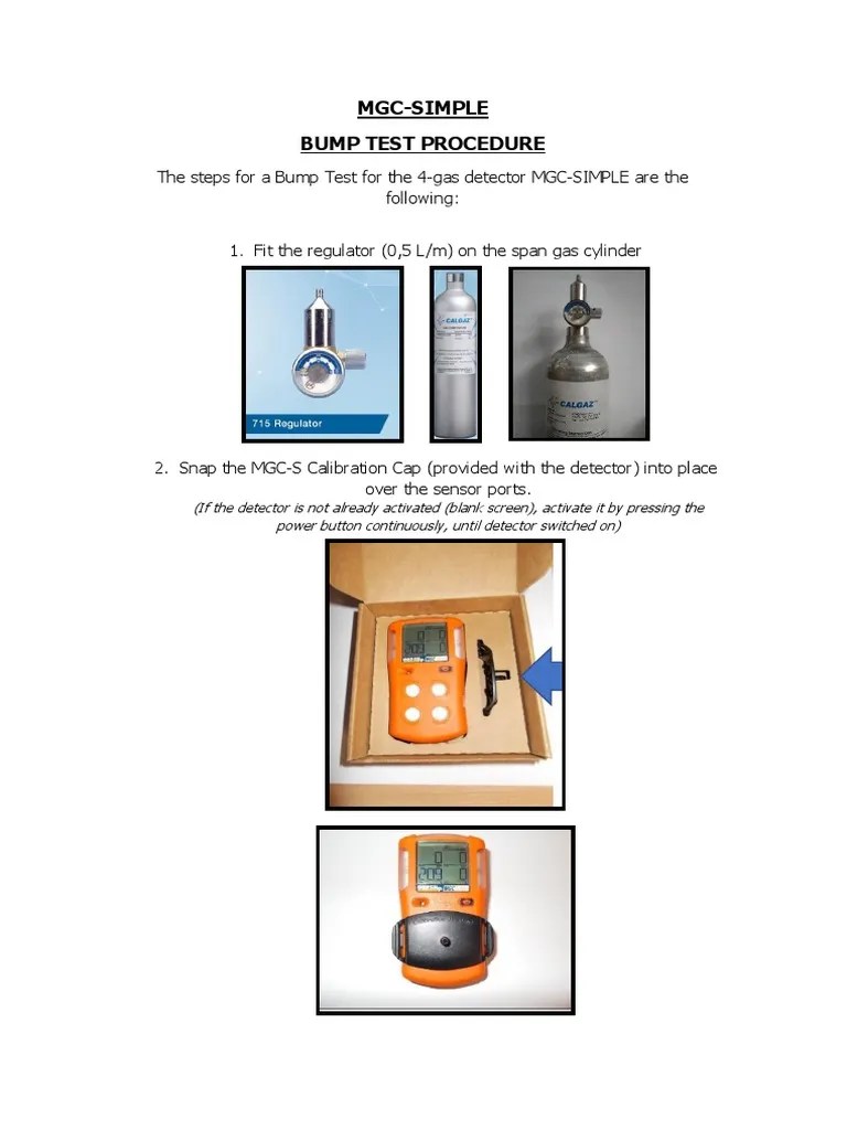 Bump Test Procedure PDF