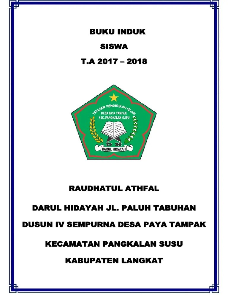 60+ Cover Buku Induk