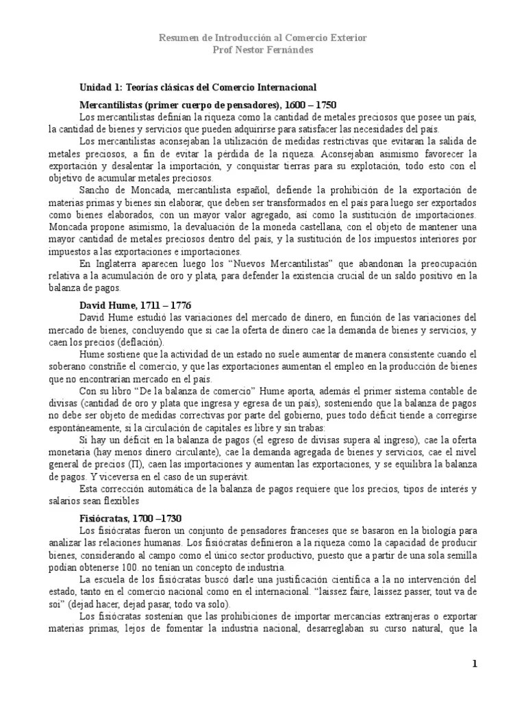 Resumen de Introduccion al comercio exterior Balance Of
