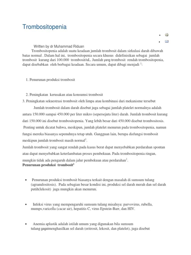 Trombositopenia | PDF