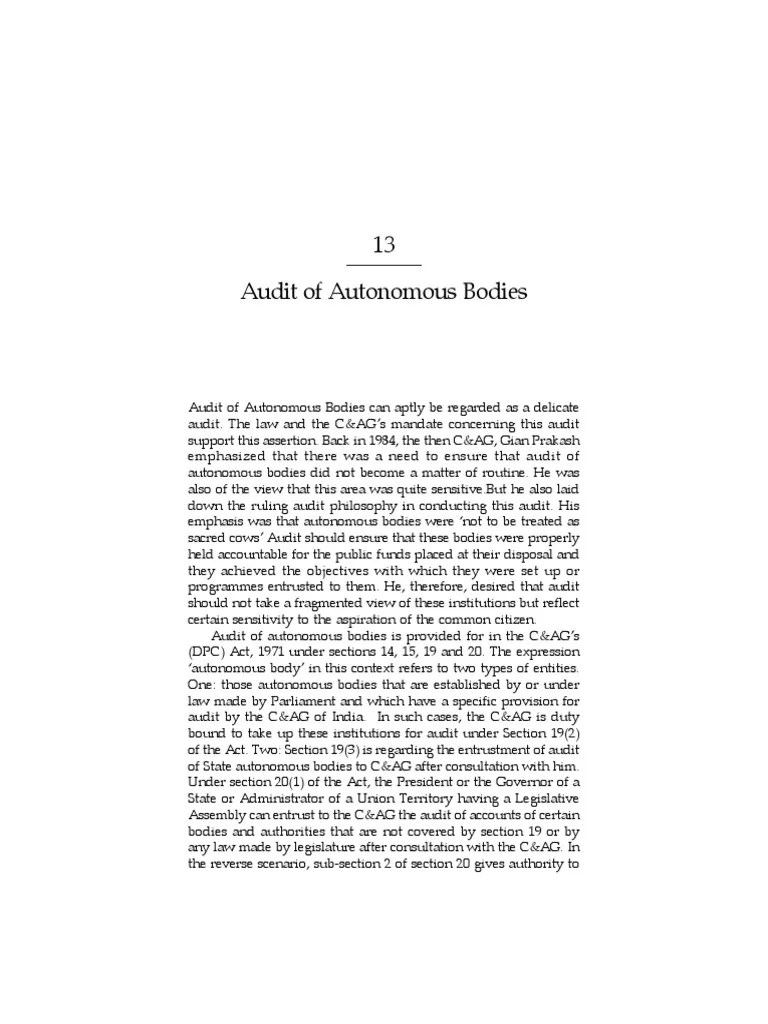 Audit of Autonomous Bodies 551 PDF Financial Audit Audit