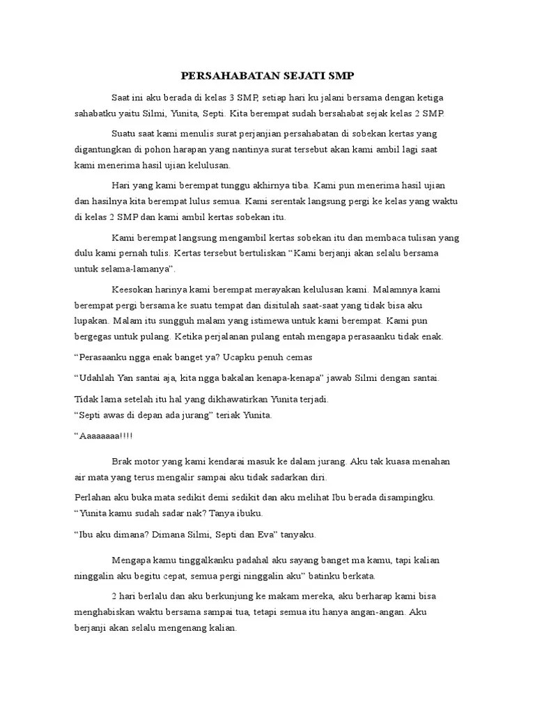 Cerpen Persahabatan Sejati Smp – Amat