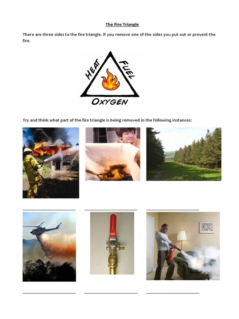 The Fire Triangle Worksheet PDF