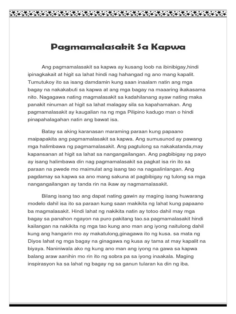 Paano Mo Maipapakita Ang Pagibig Sa Kapwa