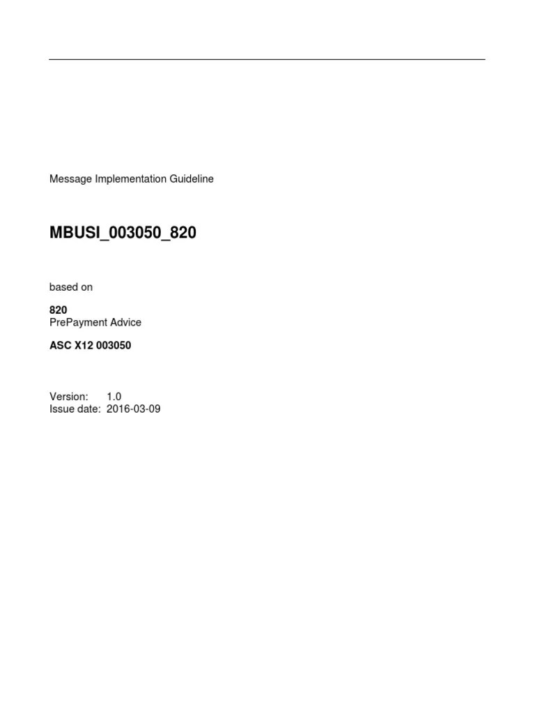 EDI 820 specification Electronic Data Interchange Invoice Free 30