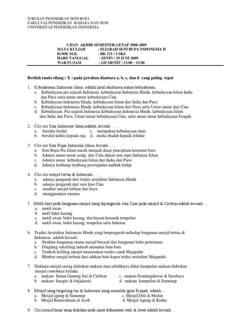 Soal Uas Smt Genap 2008-09 Sejarah Sr Indonesia Ii | Pdf 1024_X_768_jpg