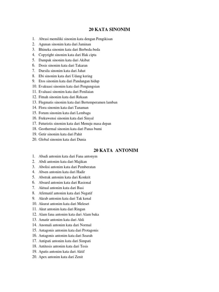 Niscaya Sinonim – Nasi