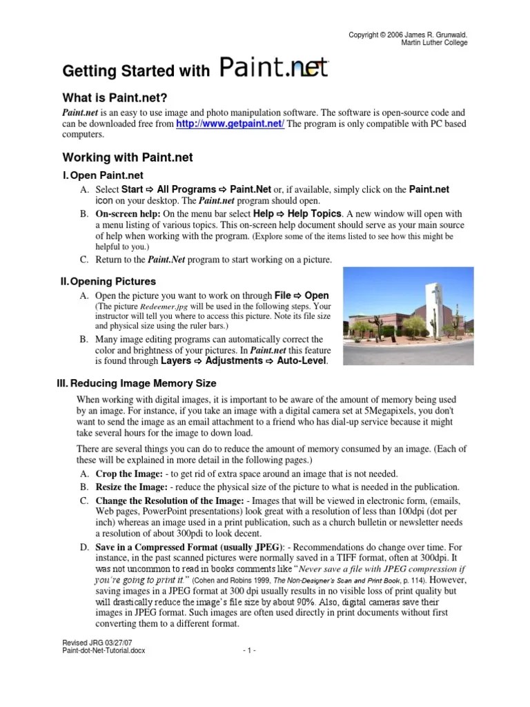 Paint Dot Net Tutorial PDF Image Scanner Image Resolution
