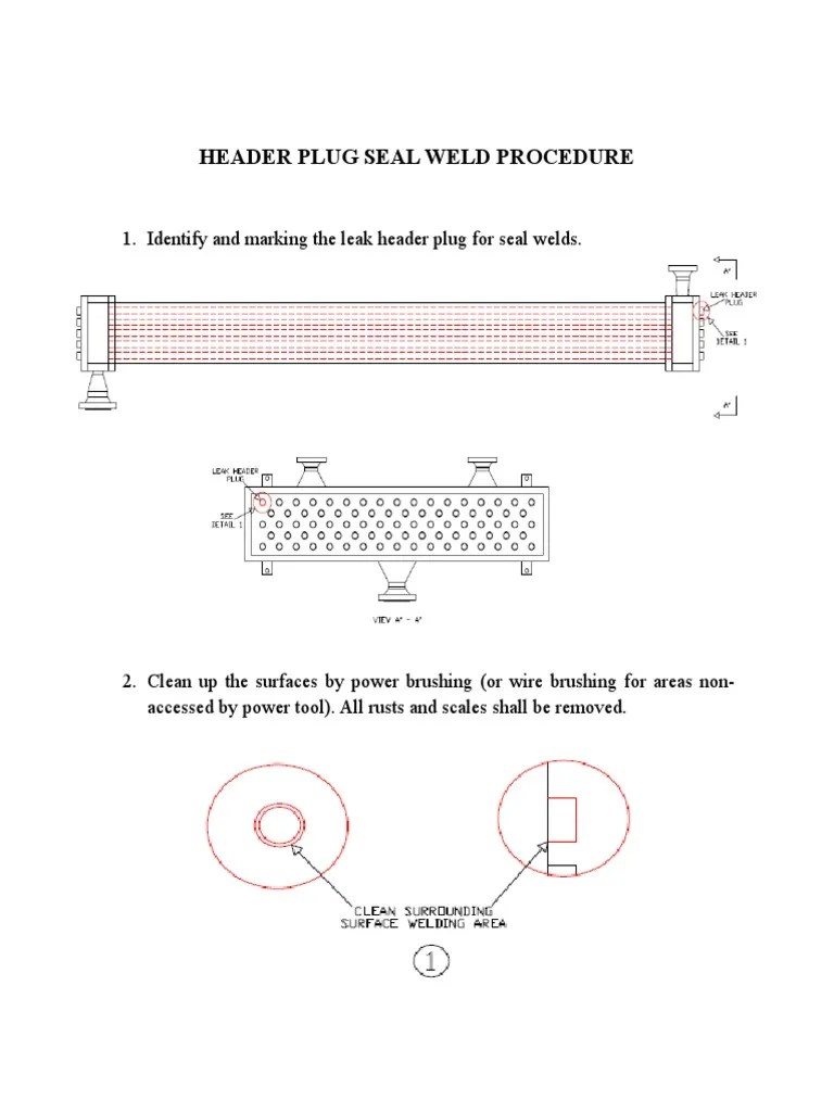 Header Plug Seal Weld Procedure PDF