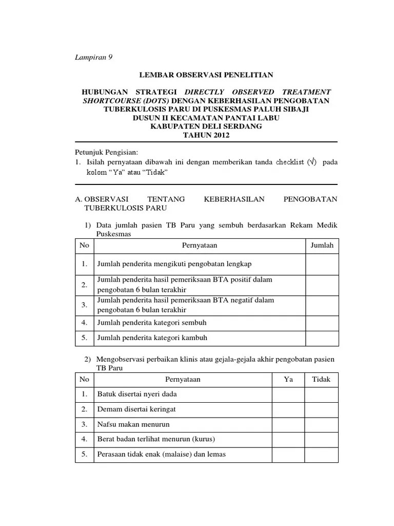14 - Lembar Observasi Penelitian | PDF