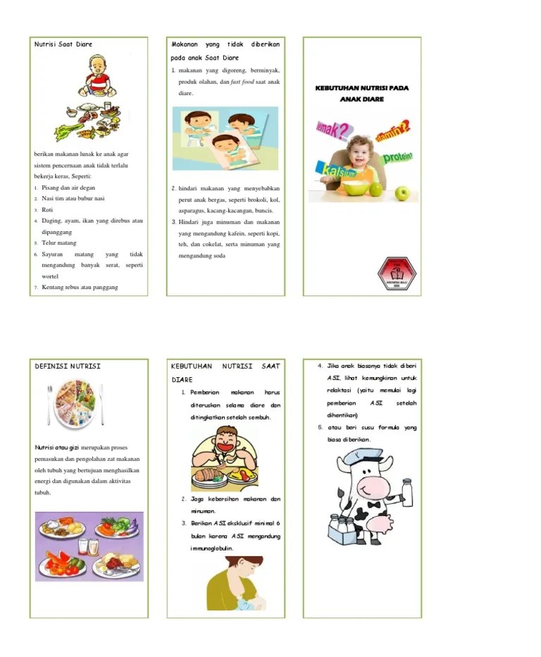 Leaflet Nutrisi Pada Anak Diare PDF