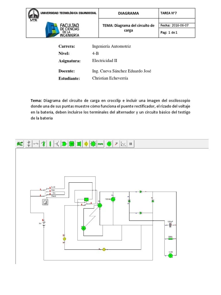 Diagrama Del Circuito de Carga | PDF
