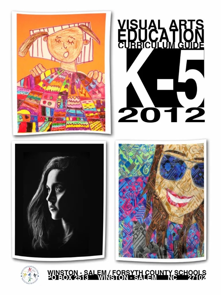 Art Curriculum Guide Elementary K5 PDF Drawing Printmaking
