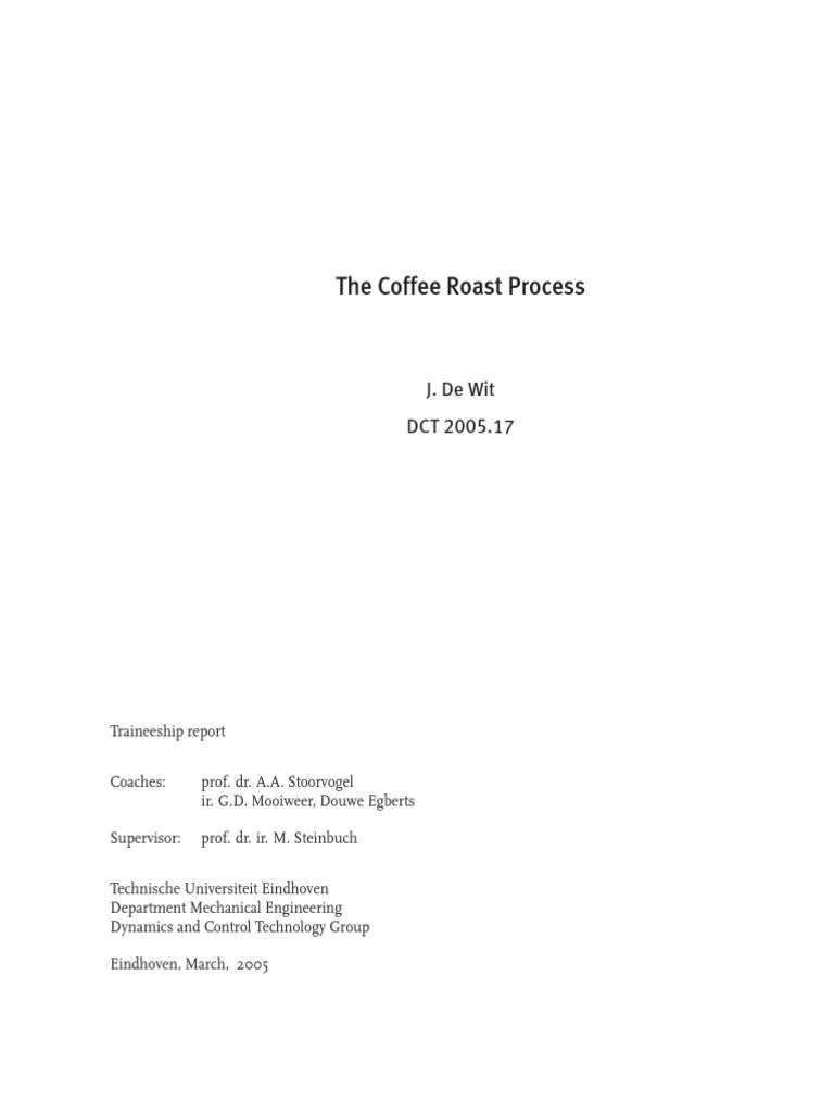Coffee Roast Process PDF Coffee Nature