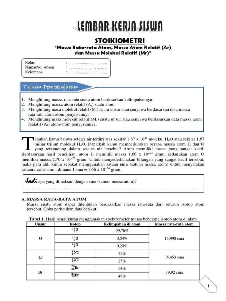 LKS Kimia Ar MR | PDF