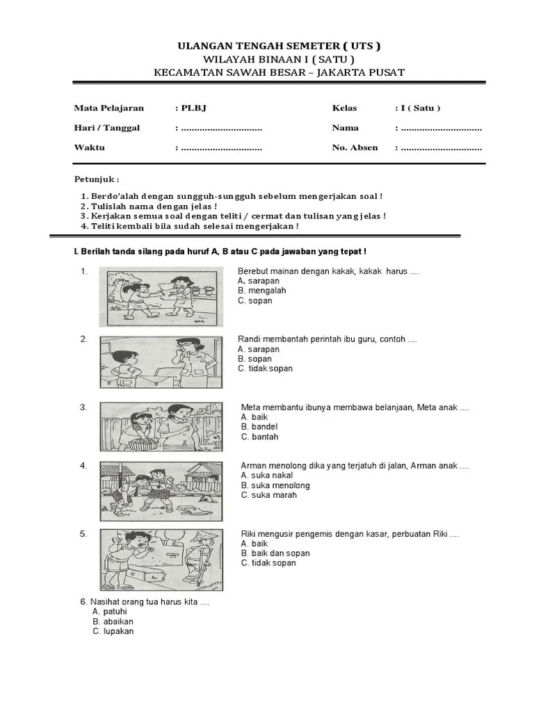 Soal Plbj Kelas 2 Sd Semester 1 – Ini