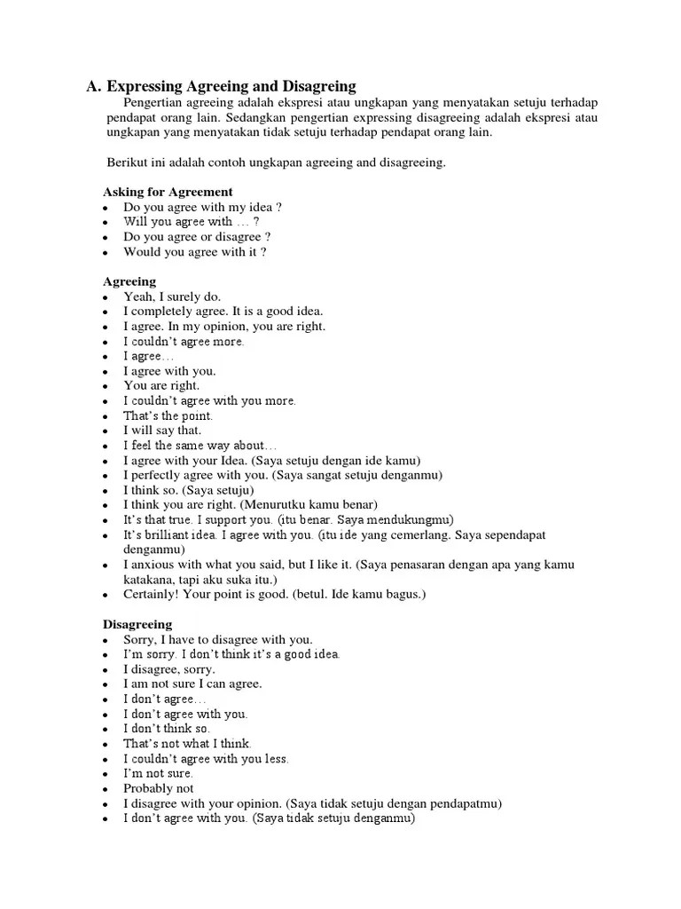 26+ Contoh Soal Bahasa Inggris Agree Dan Disagree - Kumpulan Contoh Soal