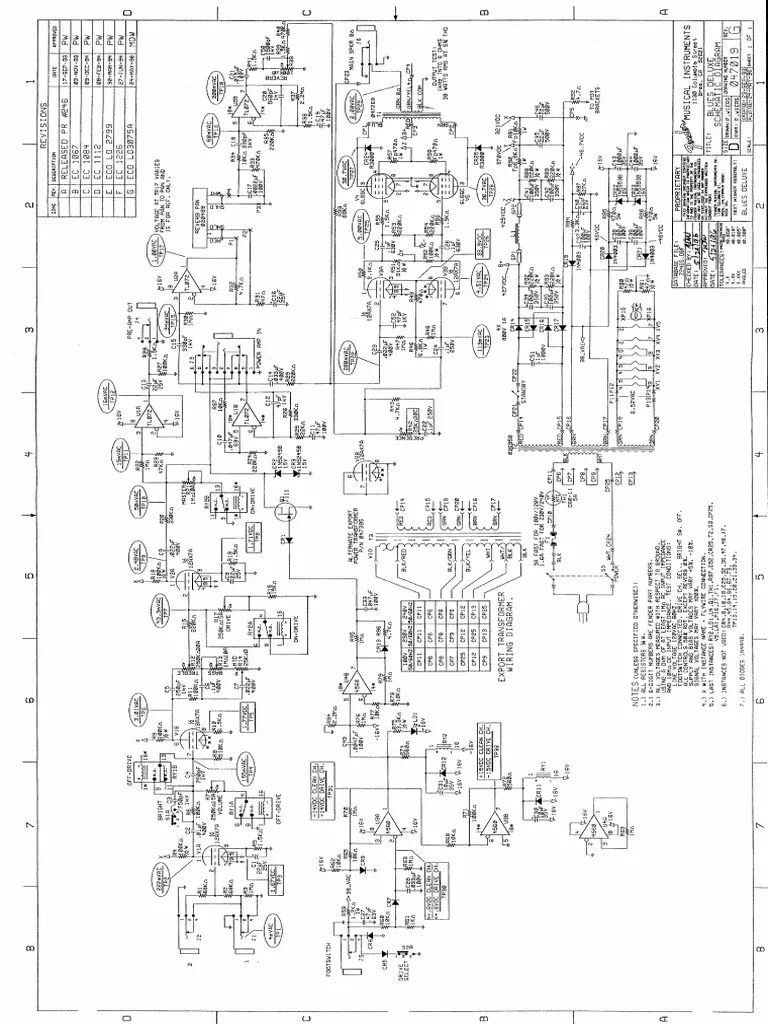 Fender Blues Deluxe Schematic | PDF