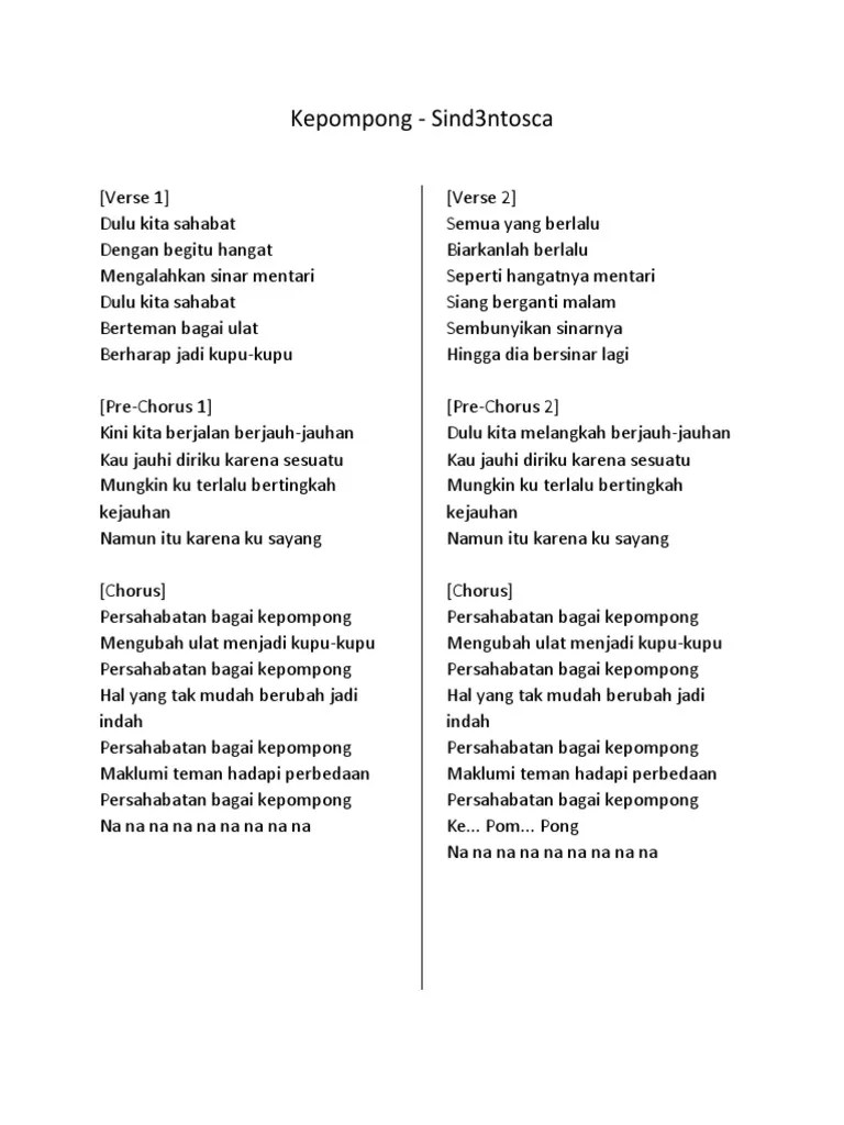 Chord Gitar Nidji Persahabatan Bagai Kepompong