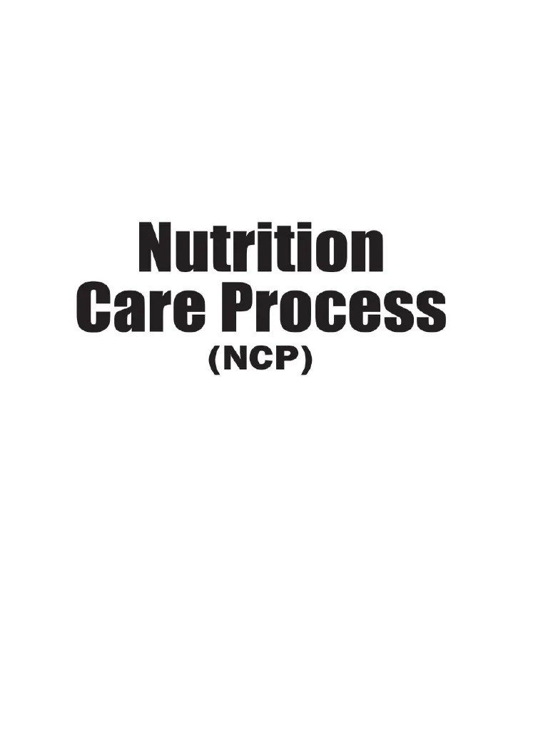Nutrition Care Process NCP PDF PDF