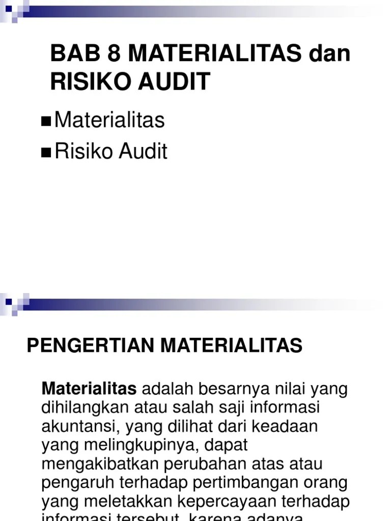BAB 8 MATERIALITAS dan RISIKO AUDIT.ppt