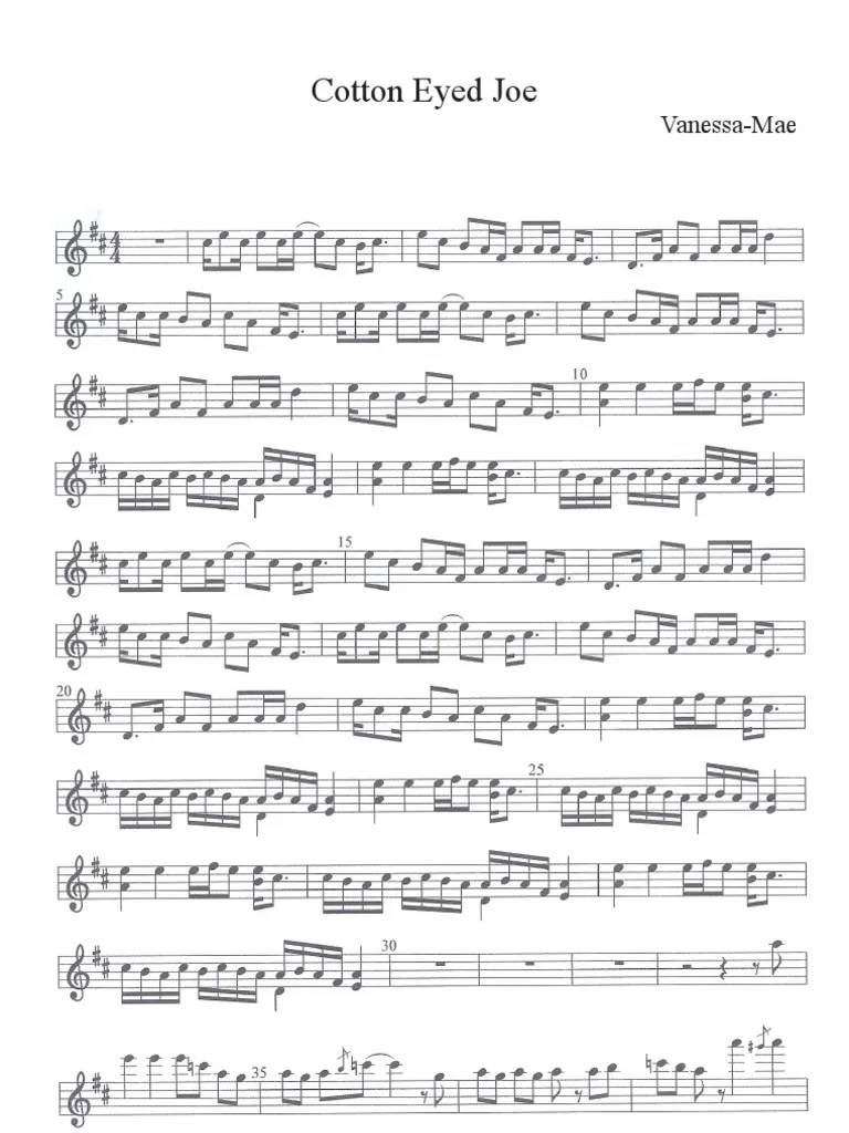 Cotton Eyed Joe PDF