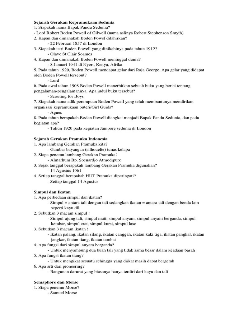 Materi Pramuka | PDF