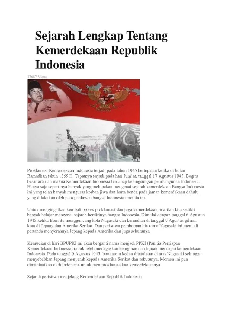 Sejarah Indonesia Merdeka Lengkap