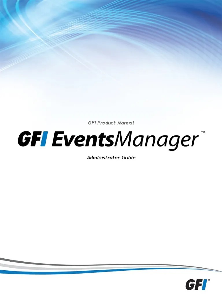 Gfi Event Manager Manual Microsoft Windows Oracle Database