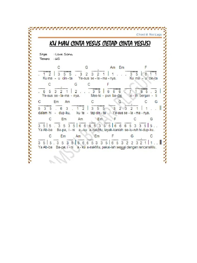 Ku Mau Cinta Yesus Selamanya