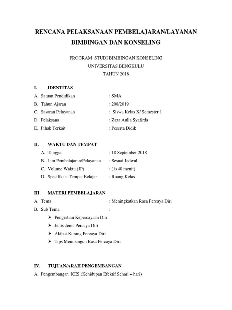 RPL Dan Materi Tentang Rasa Percaya Diri | PDF