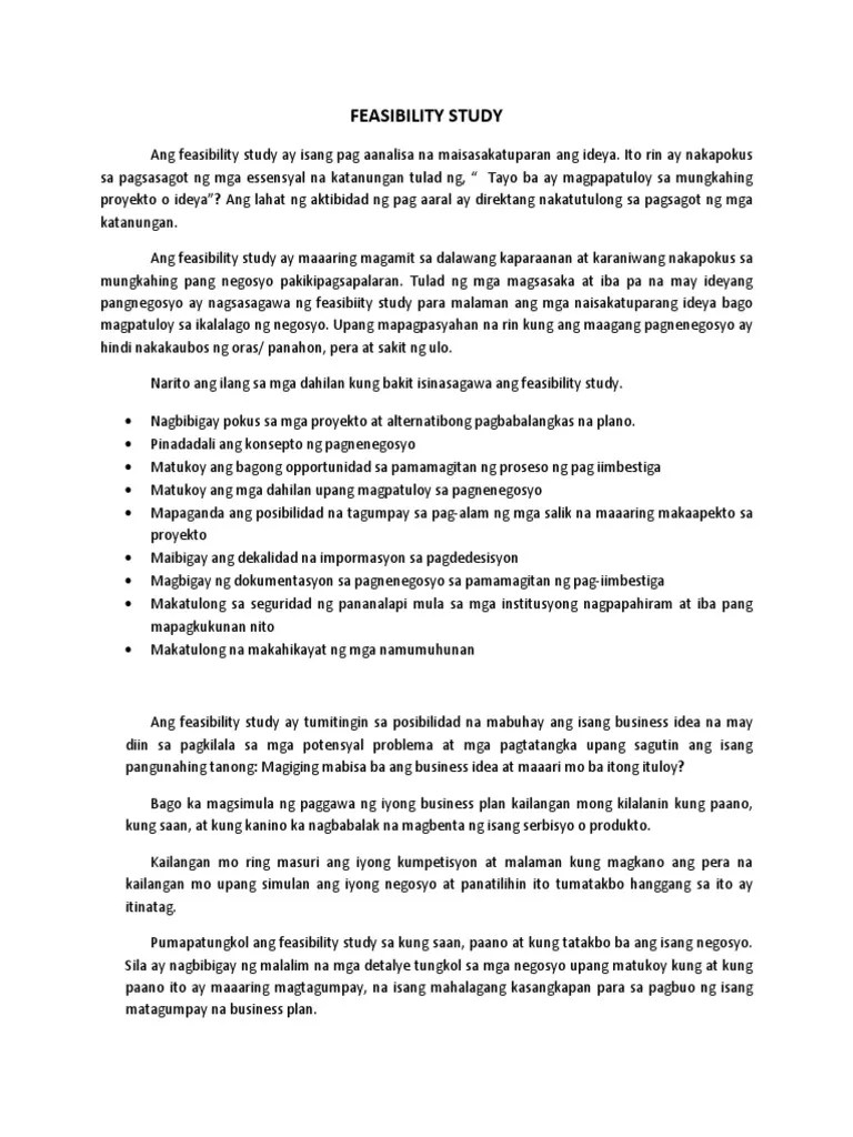 Feasibility Study