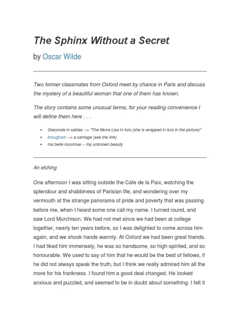 42 The Sphinx Without A Secret PDF