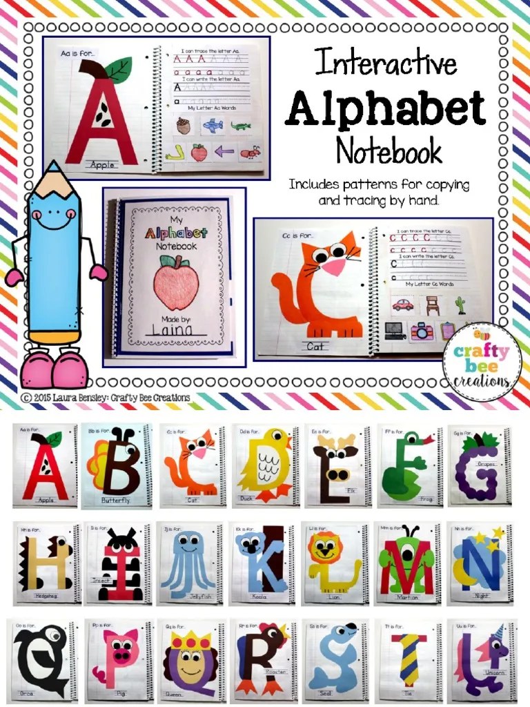 Interactive Alphabet Notebook Preview