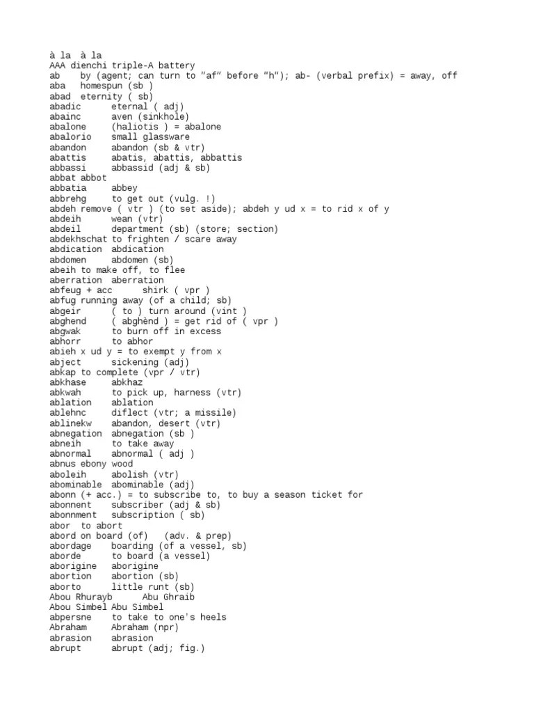 When dr johnson wrote his famous dictionary in 1757, he decided not to include a later lexicographer, daniel jones, used it in his english pronouncing dictionary of 1916, by which time it had become established as the accent of. Sambahsa English Dictionary Nature