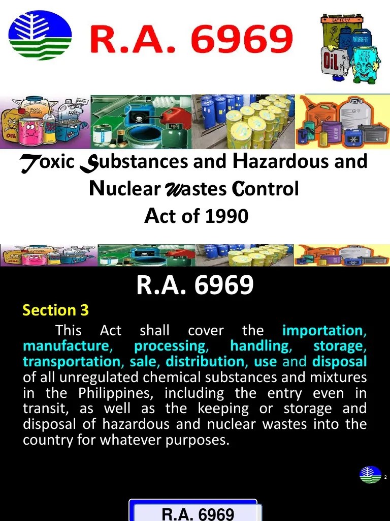 RA 6969 Overview Hazardous Waste Waste Management