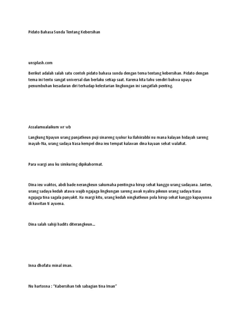 Pidato Bahasa Sunda | PDF