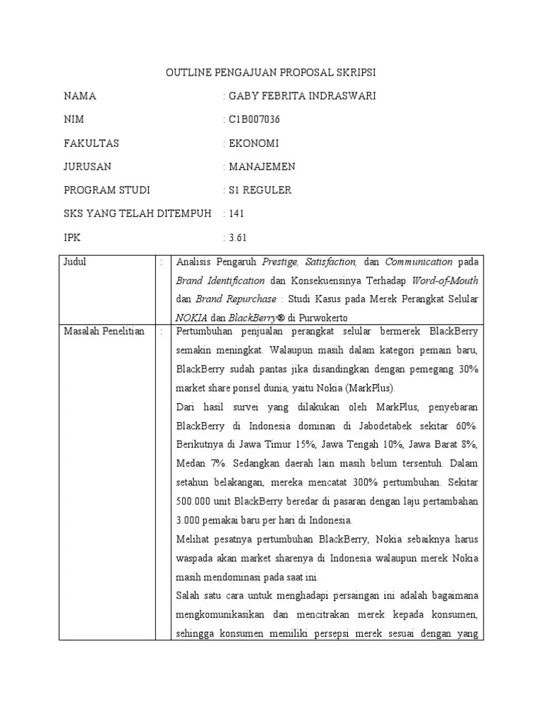 Contoh Pengajuan Proposal Skripsi - Mosaicone