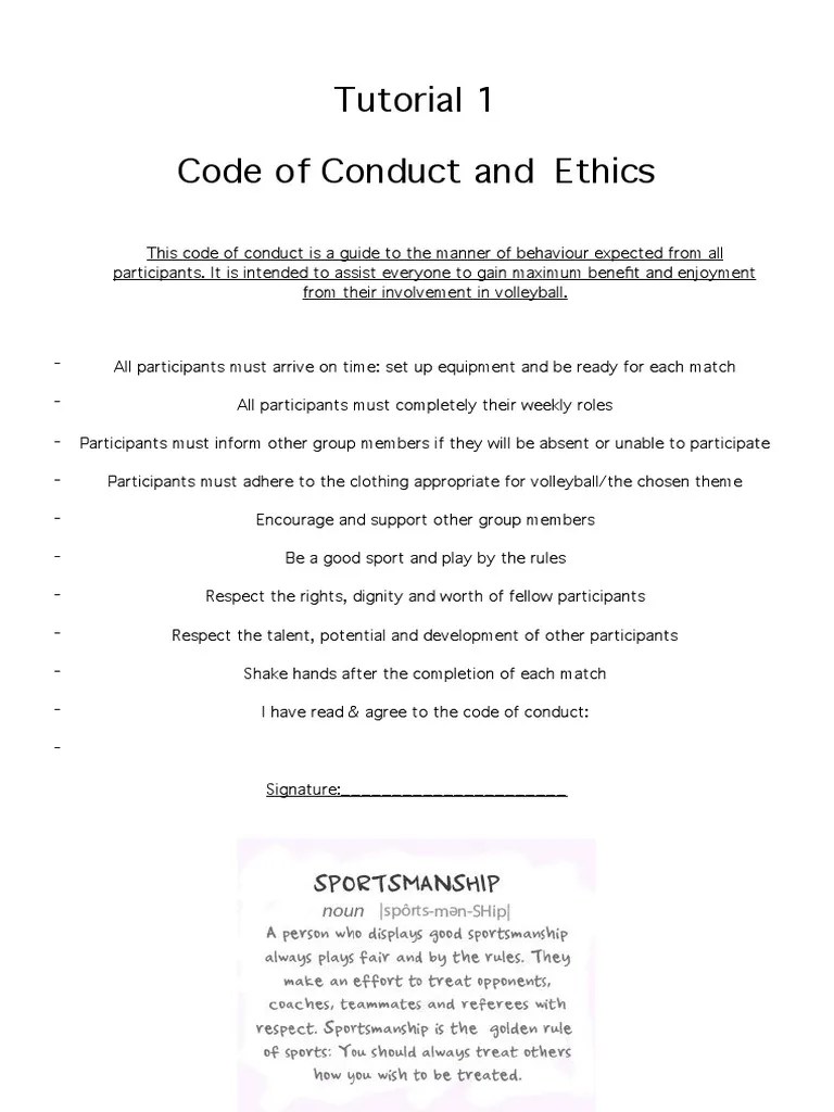 Volleyball Code of Conduct PDF