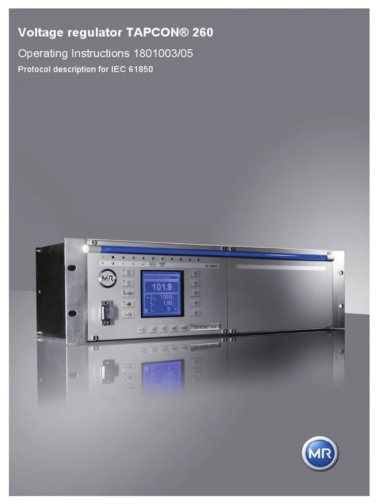 voltage_regulator_tapcon®_260_operating_instruction.pdf | Transformer