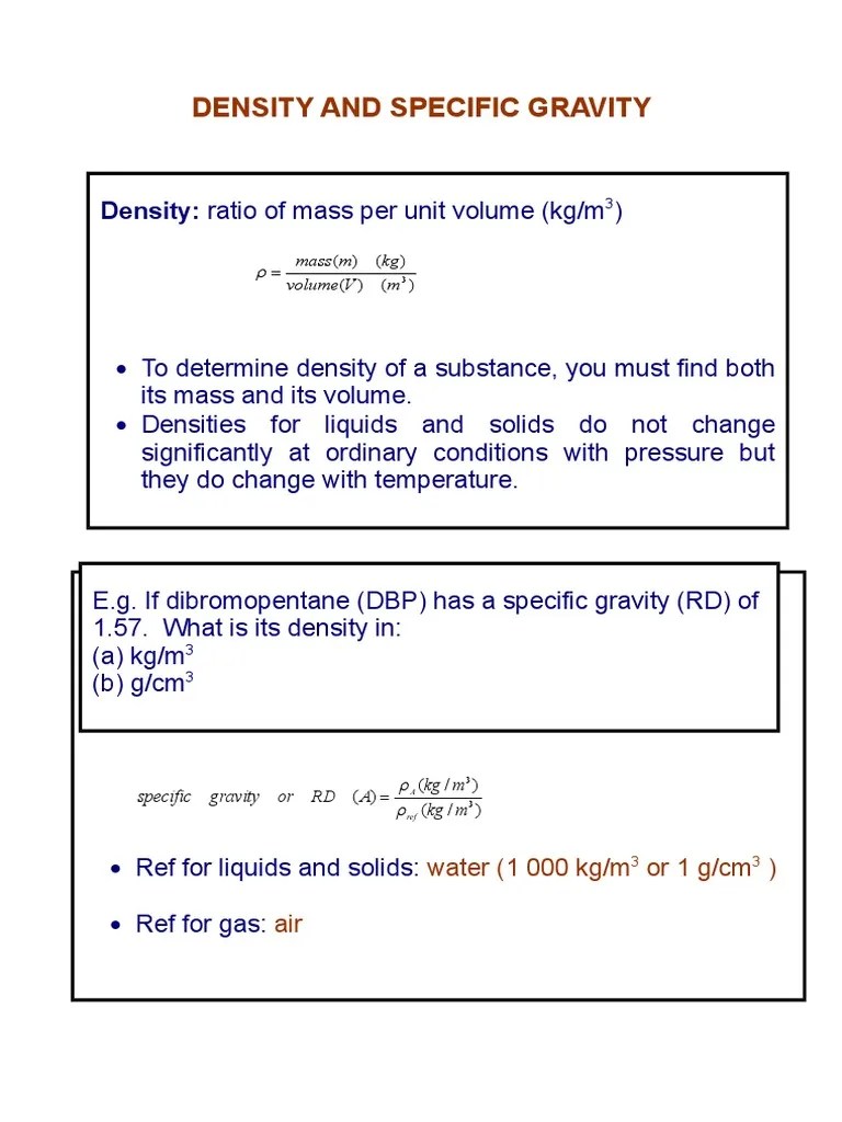 Density and Specific Gravity[1]